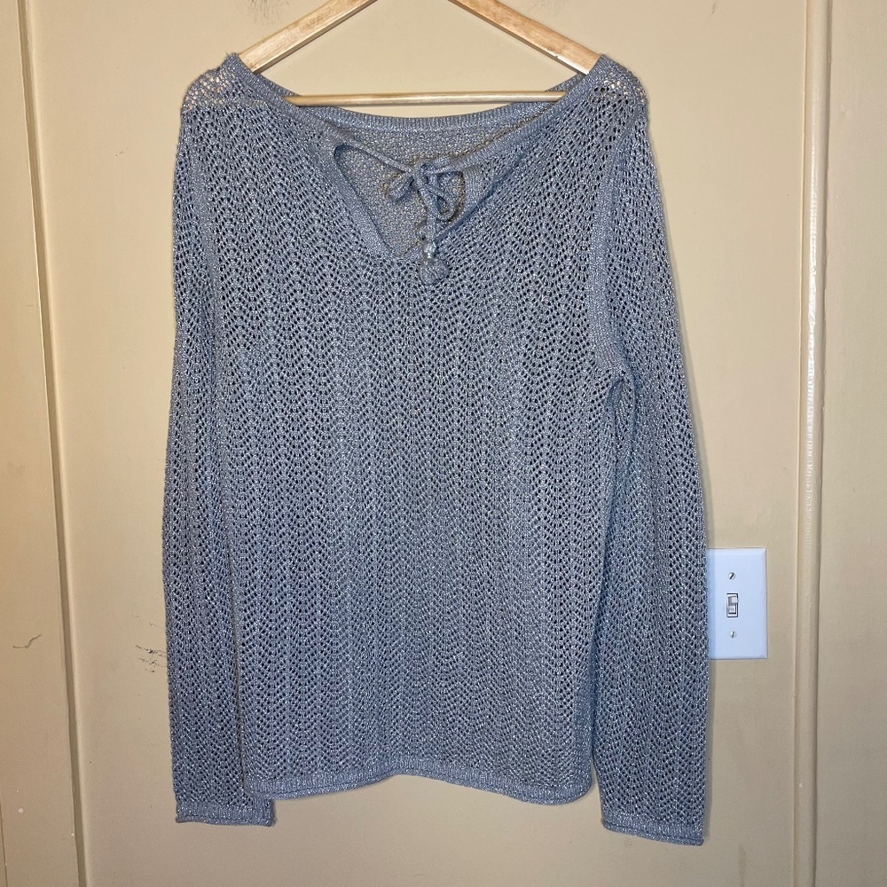 Talbots Gray Knit Top